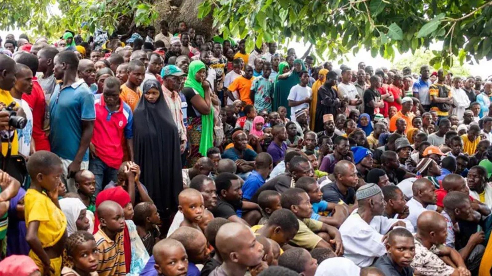 Refugiados en un campo de Cabo Delgado