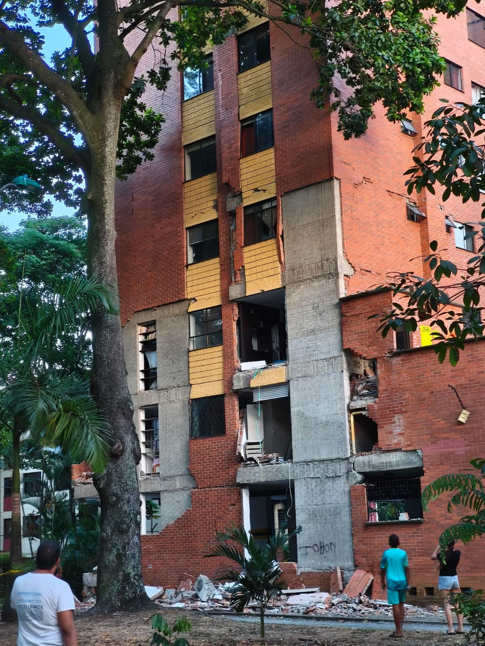 Edificio del sur de Cali, una de las zonas más afectadas por el terremoto.