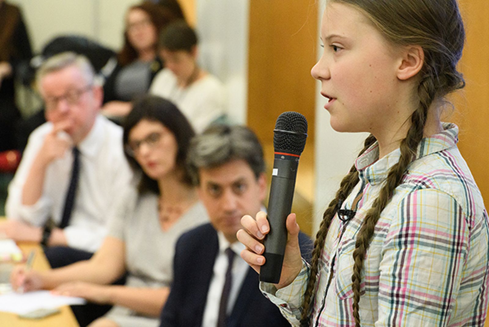 La activista Greta Thunberg, en el parlamento británico