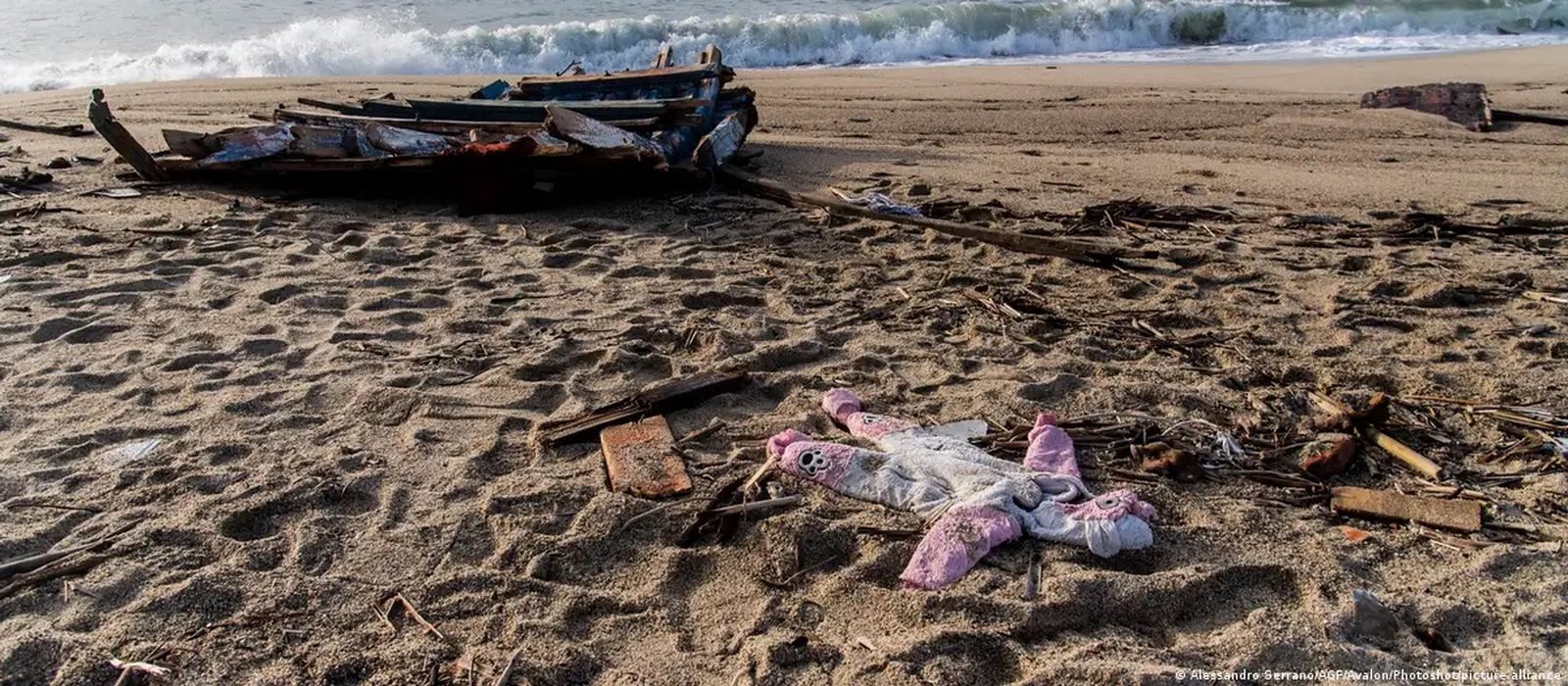 Restos del naufragio en las costas de Calabria