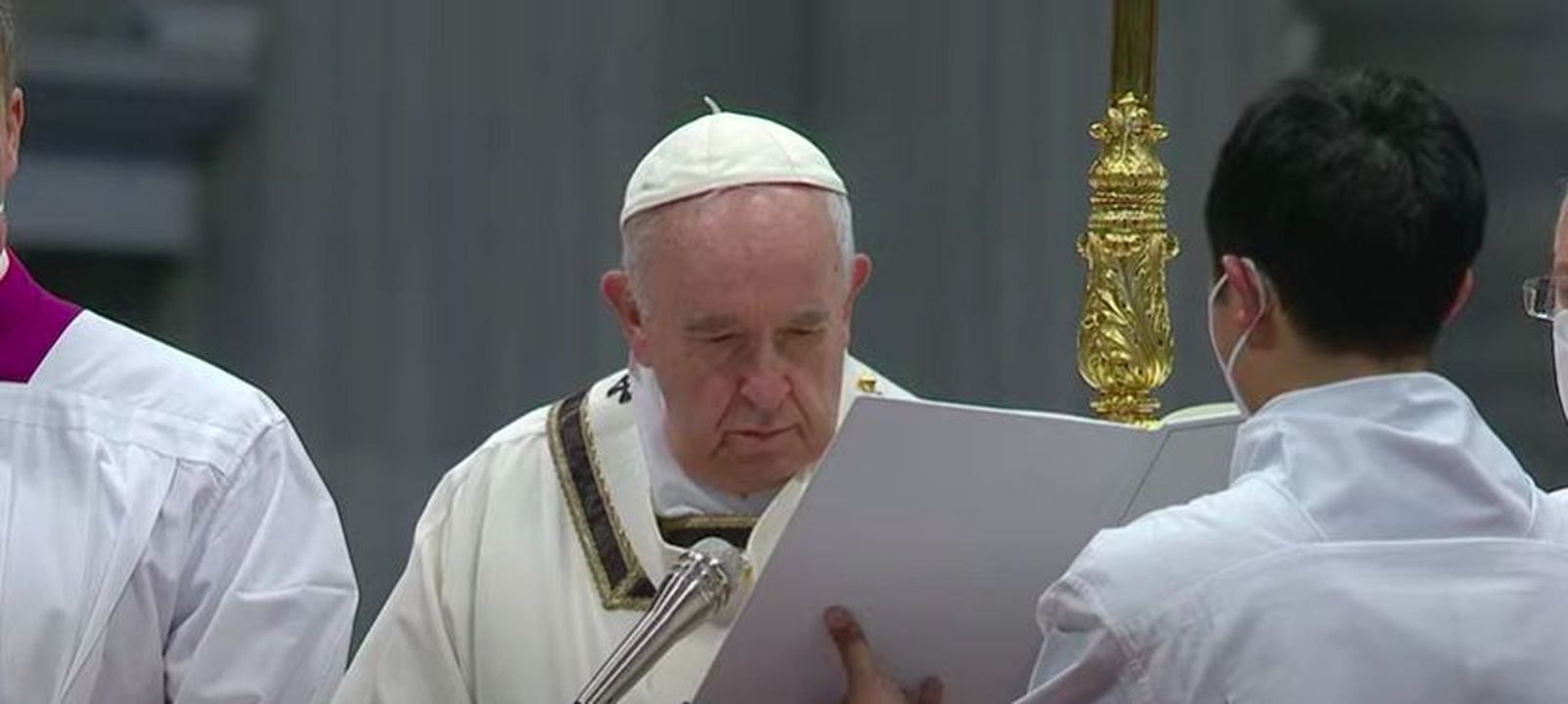 Francisco, durante la Misa Crismal