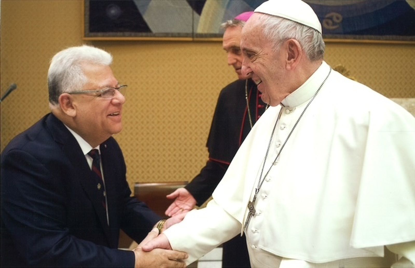 Mario Paredes, con el Papa