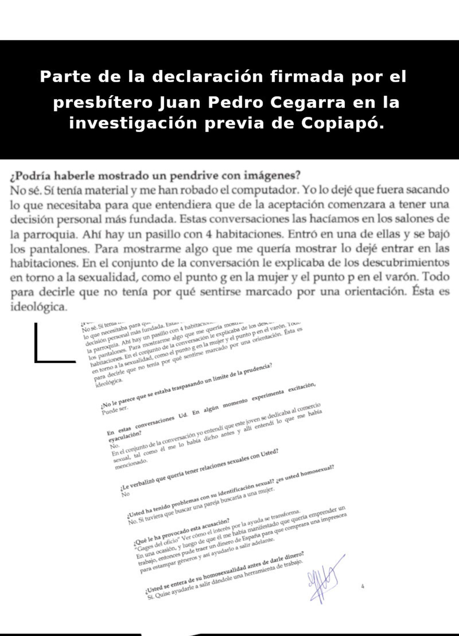 Como publicamos en noviembre de 2022, Cegarra reconoció los hechos y firmó declaración en ingestigación previa