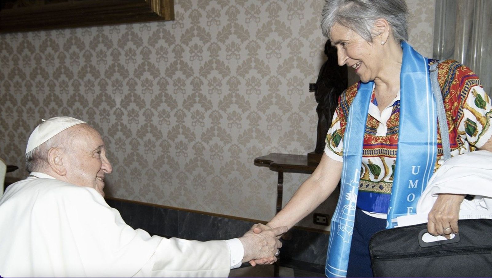 María Lía Zervino, con el papa Francisco