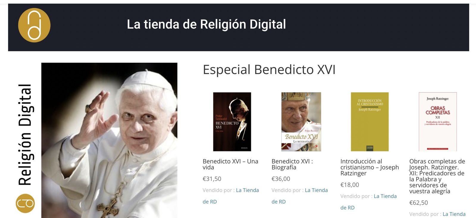 Especial Ratzinger en la Tienda RD