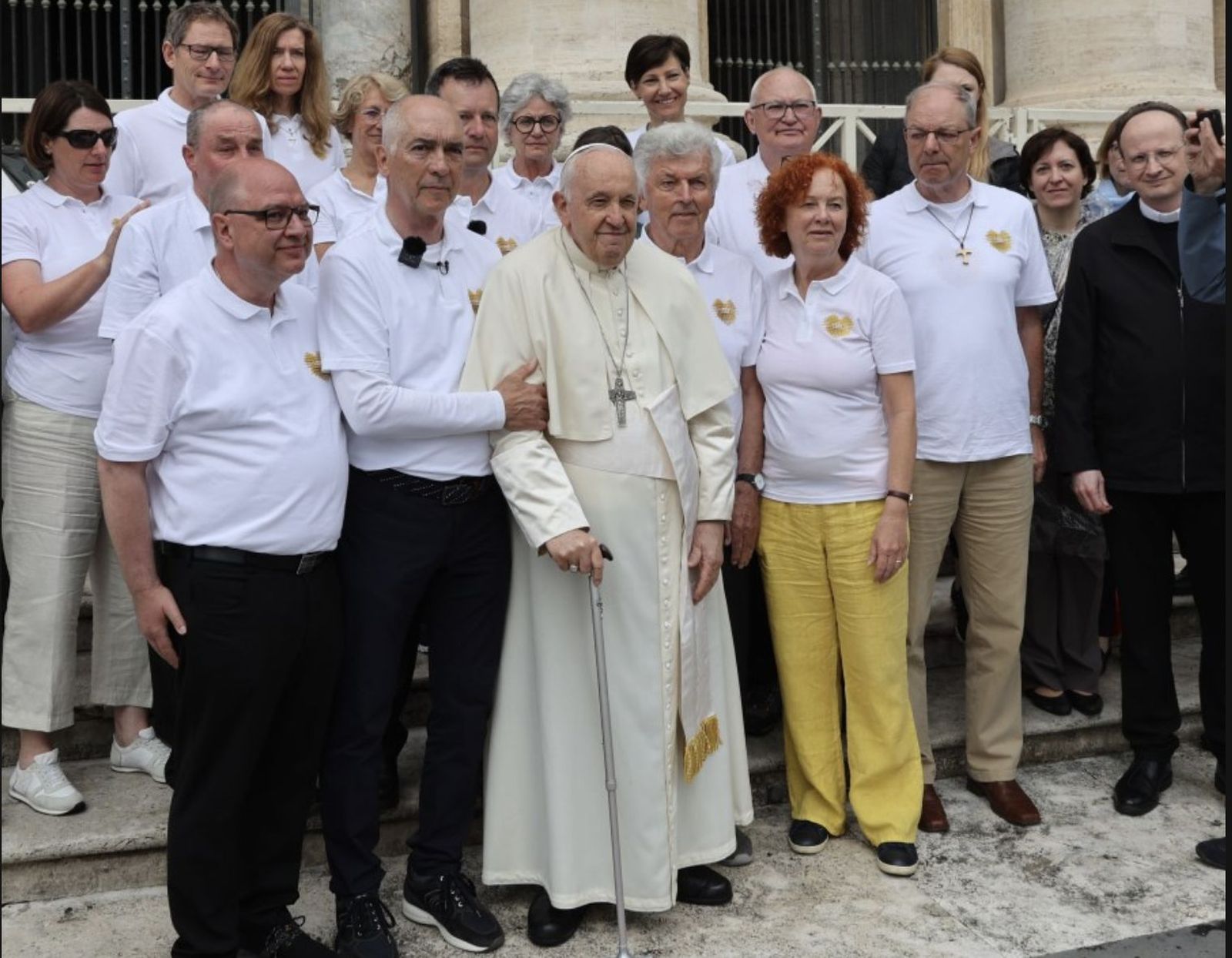 Francisco, con las víctimas de abusos en Alemania que pedalearon desde Munich al Vaticano