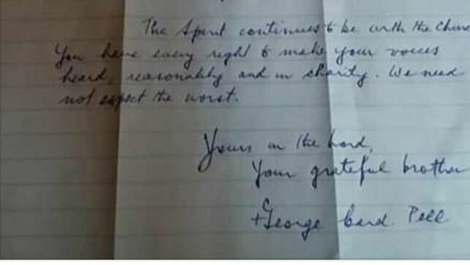 La carta de Pell desde la cárcel