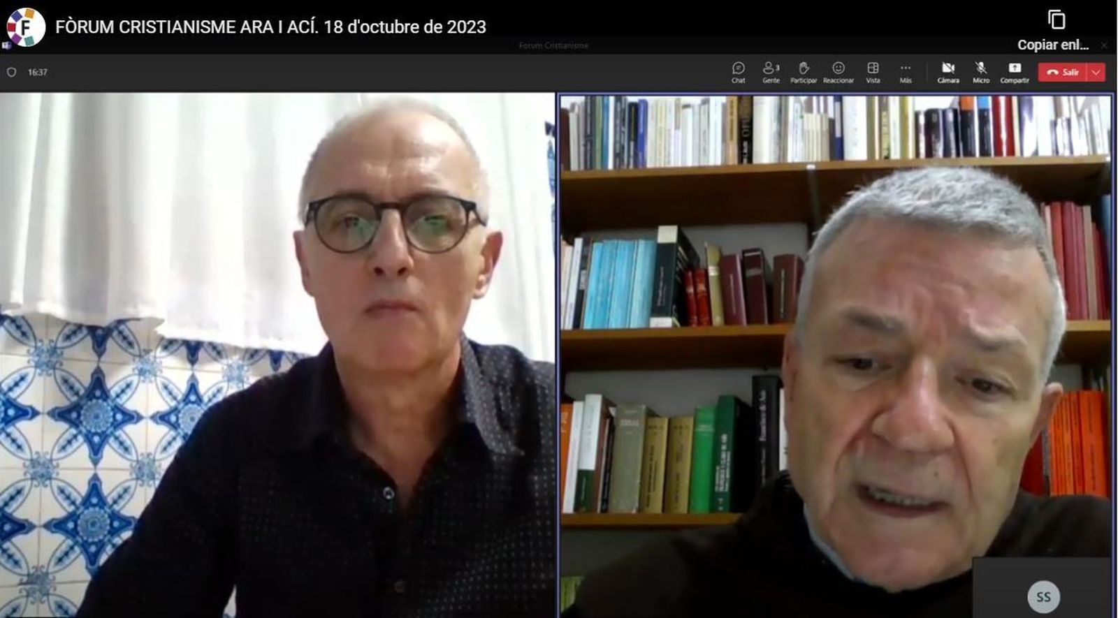 Santiago Agrelo en las conversaciones organizadas por el Fòrum Cristianisme