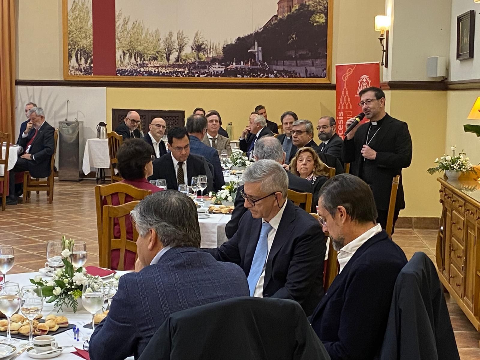 Cobo, durante el desayuno