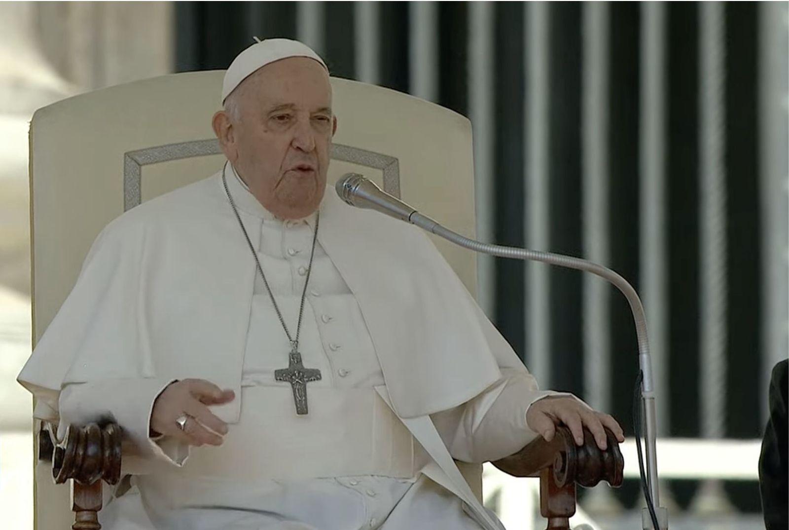 Francisco, al inicio de la audiencia general