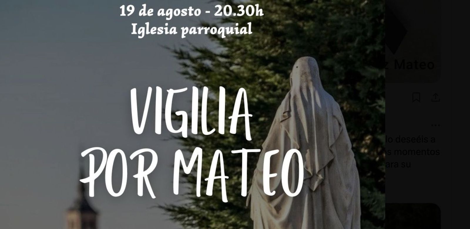 Vigilia por Mateo en la parroquia de Mocejón