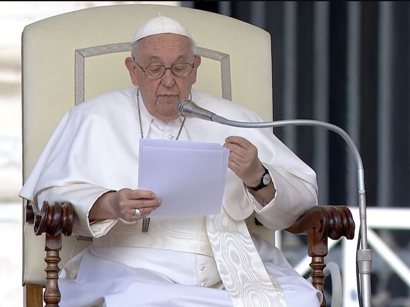 El Papa durante la audiencia general