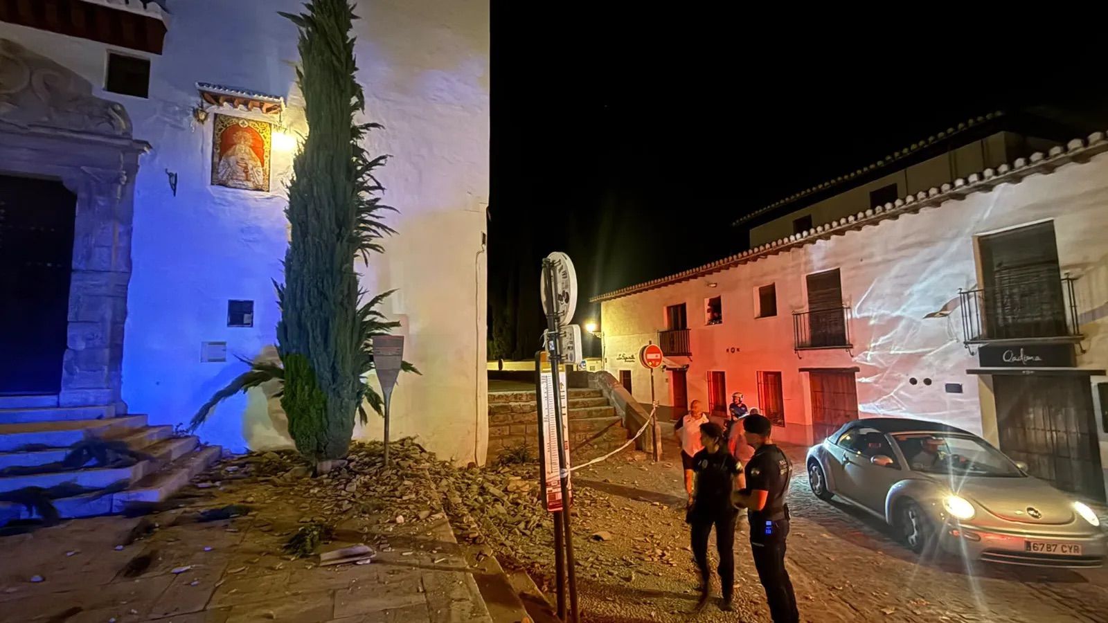 Daños en la iglesia de Santa María de la Aurora y San Miguel de Granada