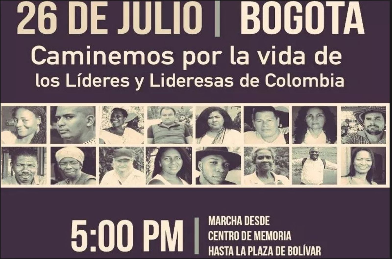 Marcha por la paz en Bogotá