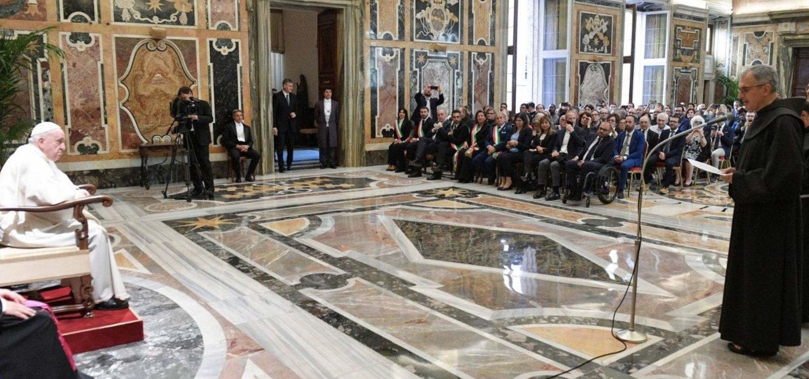 Audiencia a los organizadores del VIII Centenario franciscano