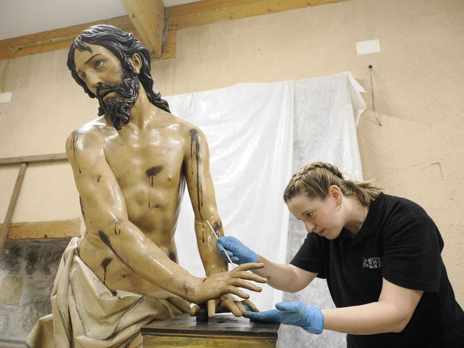 Catedral de Valladolid, taller improvisado