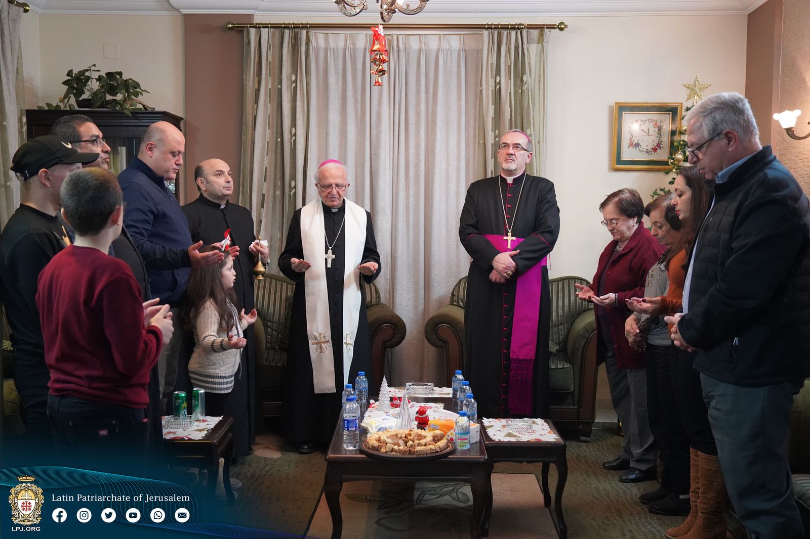Momento de oración con el Patriarca Latino de Jerusalén