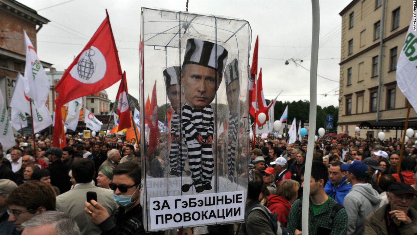 Protesta contra el presidente ruso Vladimir Putin