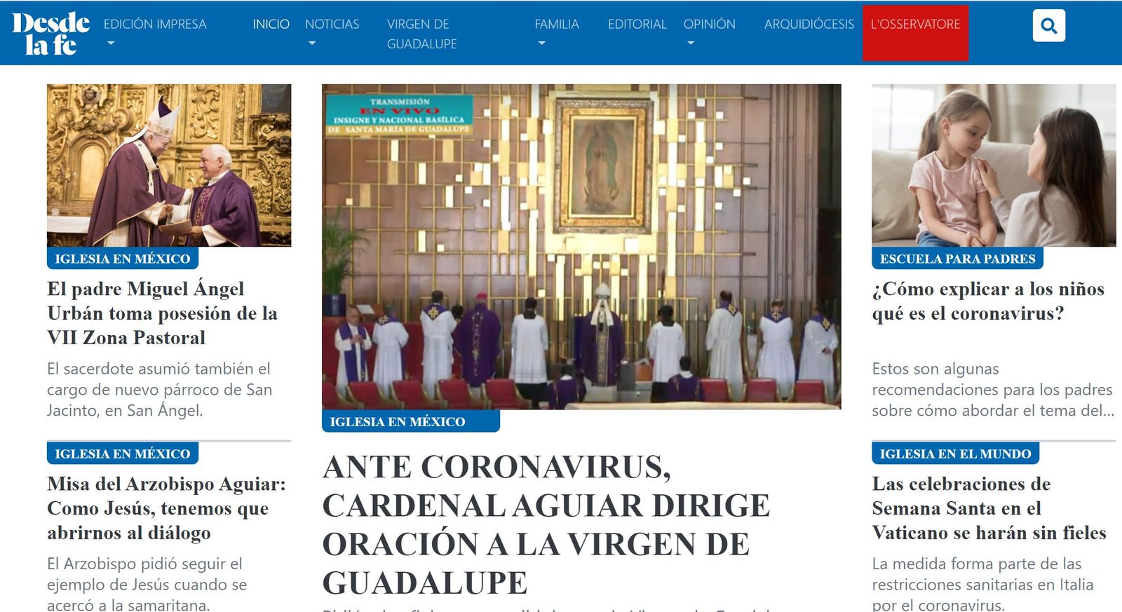 Arquidiócesis. Solo silencio.