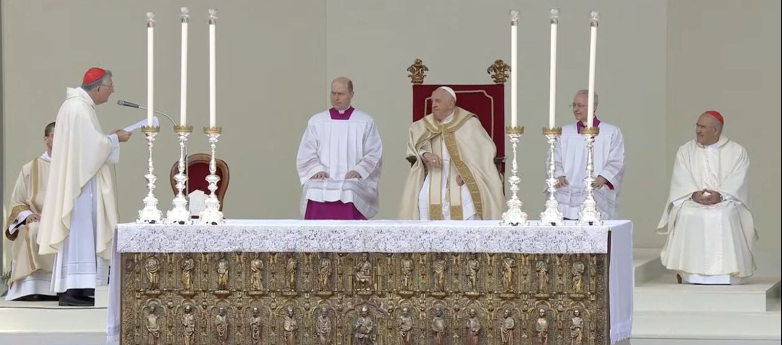 El patriarca de Venecia, con el Papa Francisco