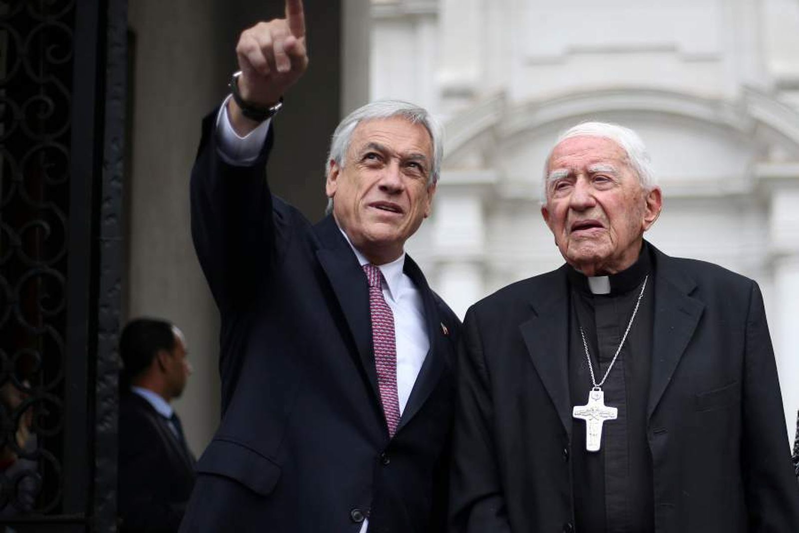 Sebastián (i) y Bernardino Piñera