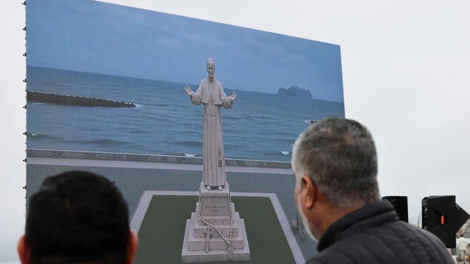 Modelos de la estatua del Papa