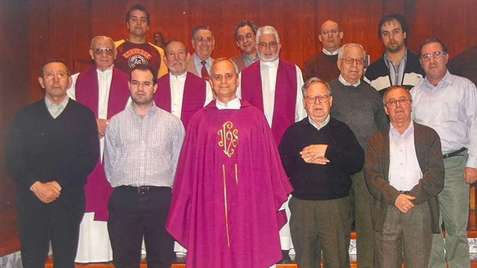 Robert Prevost cuando visitó Málaga como superior general de la Orden de San Agustín y acudió al colegio 'Los Olivos'