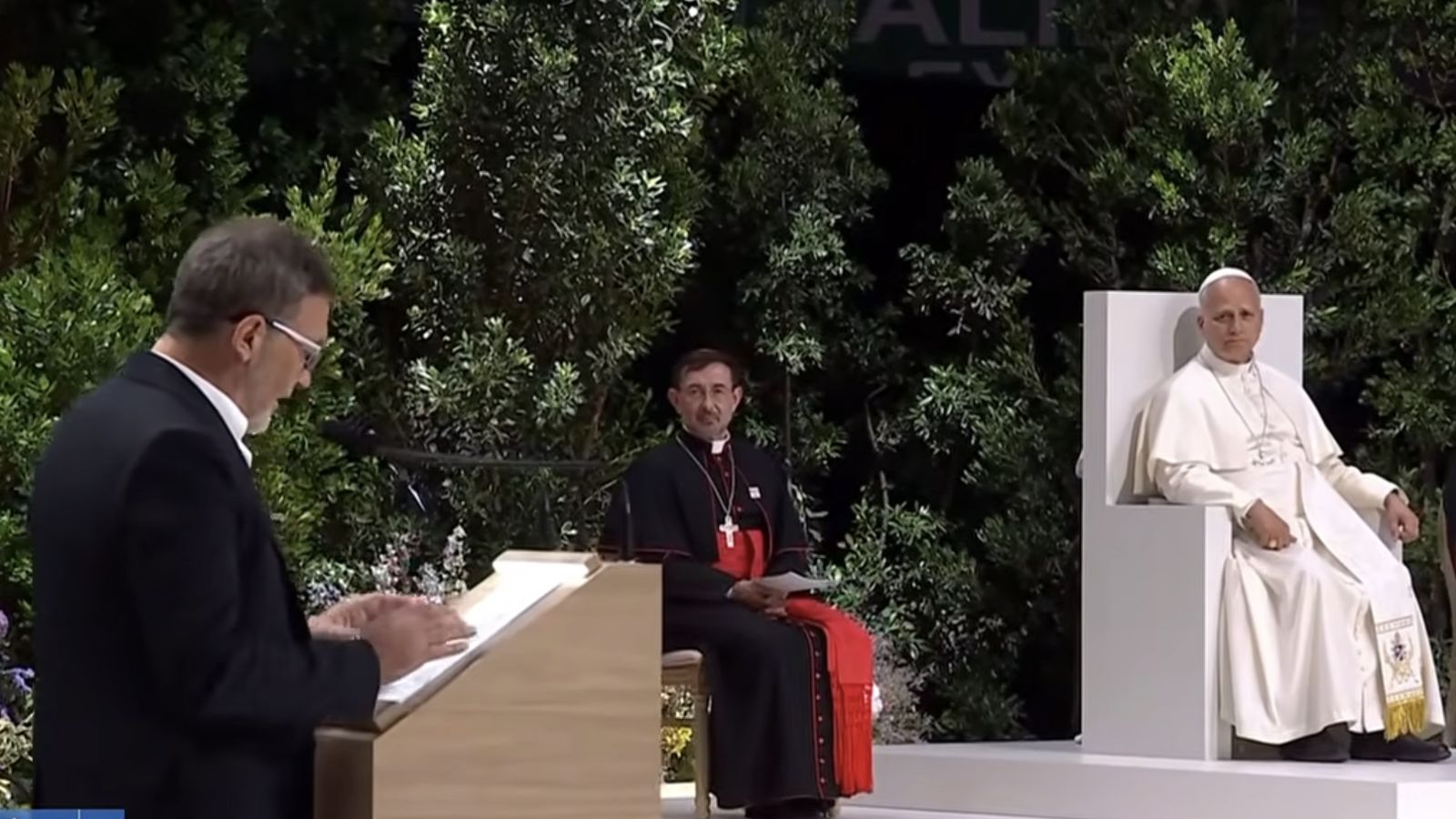 Banderas ante el Papa