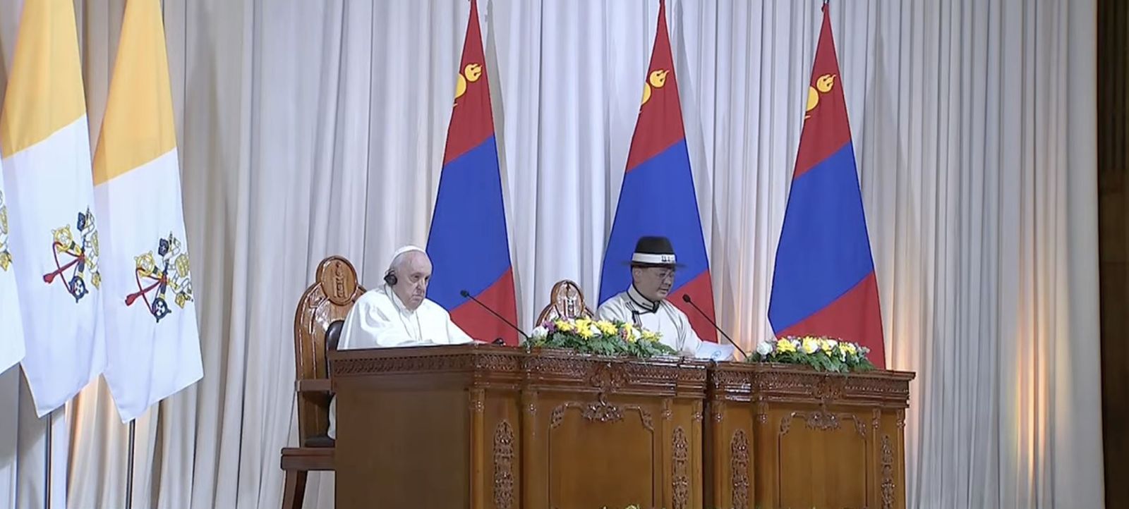 Encuentro entre el Papa y el presidente de Mongolia