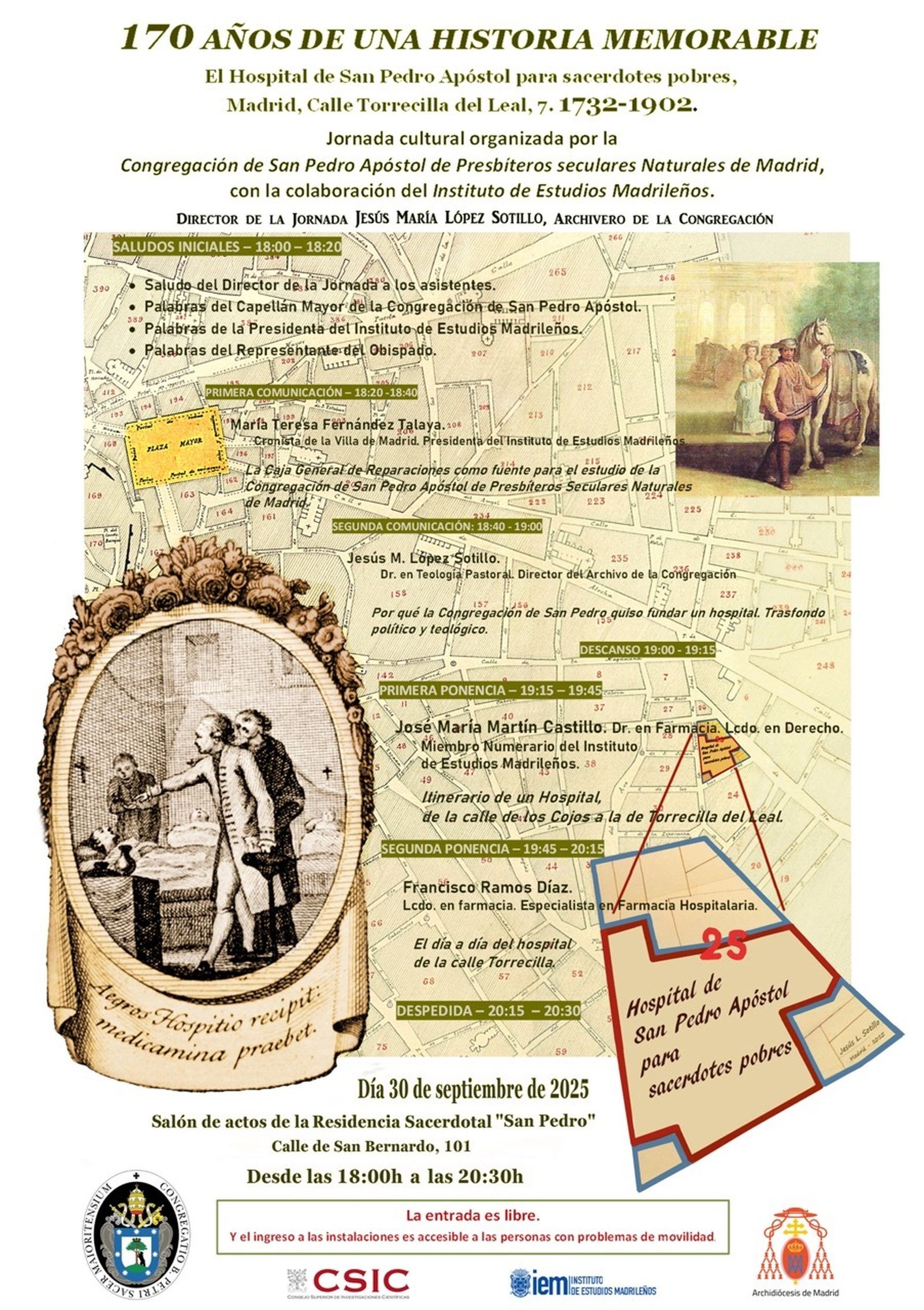 Cartel Jornada Hospital en tamaño grande