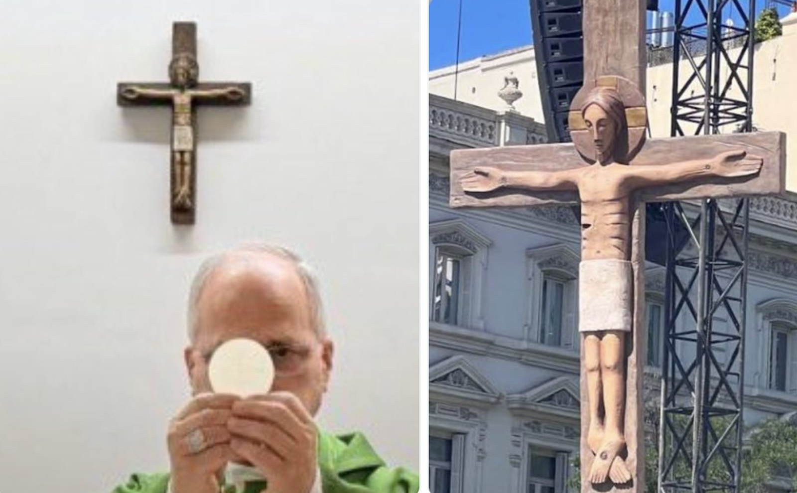 El Papa en el Gemelli y la cruz de Belén
