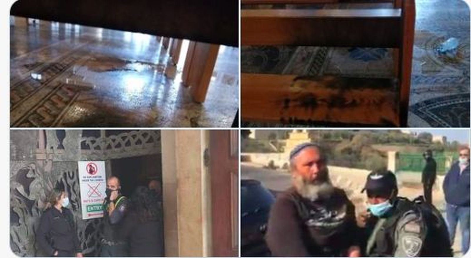 Imágenes del interior y de la detención del autor de los hechos