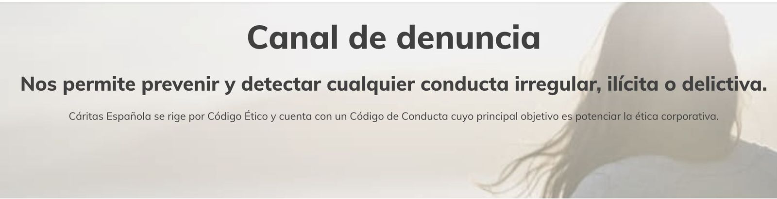 Canal de denuncias de Cáritas