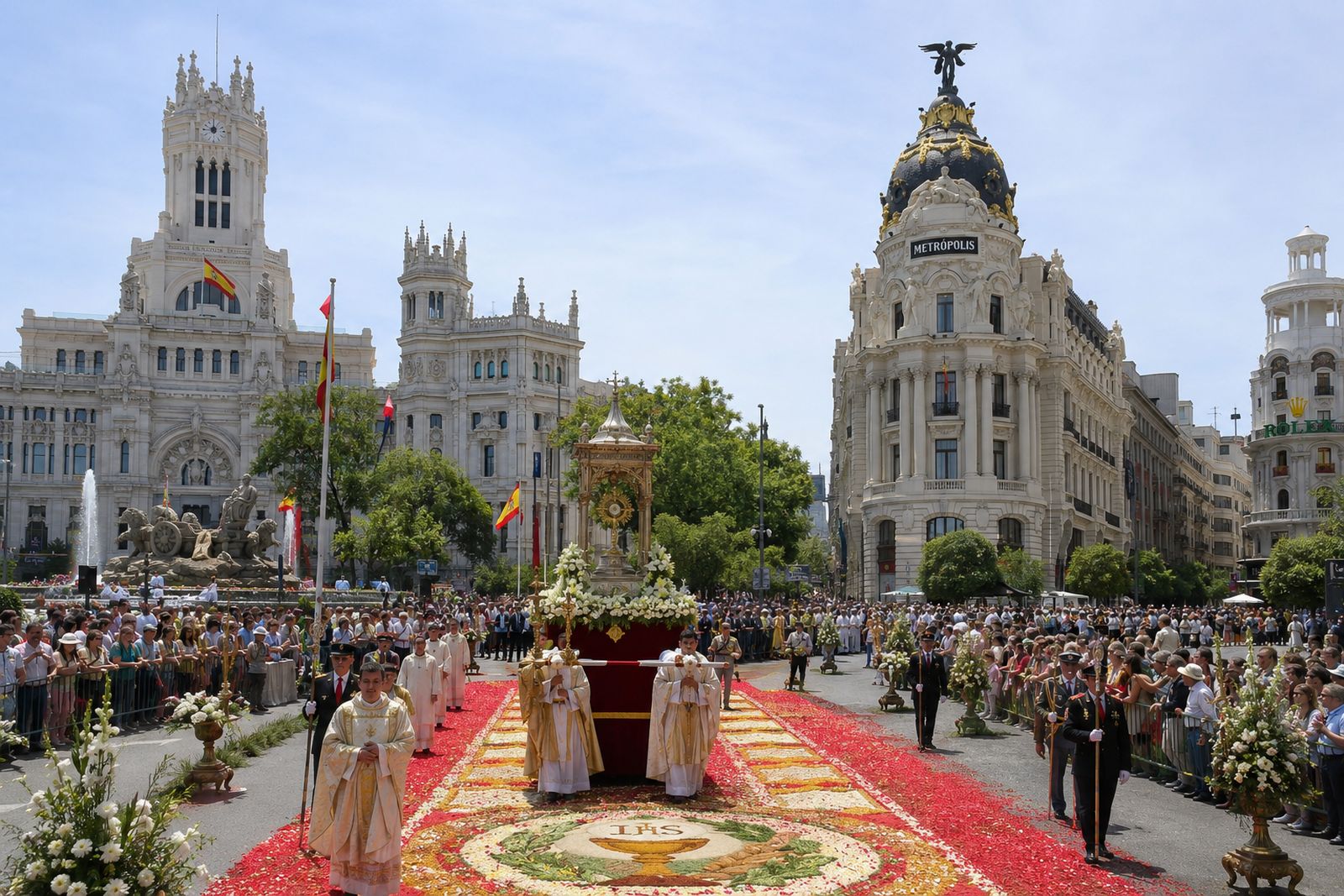 Recreación de la procesión del Corpus en Madrid