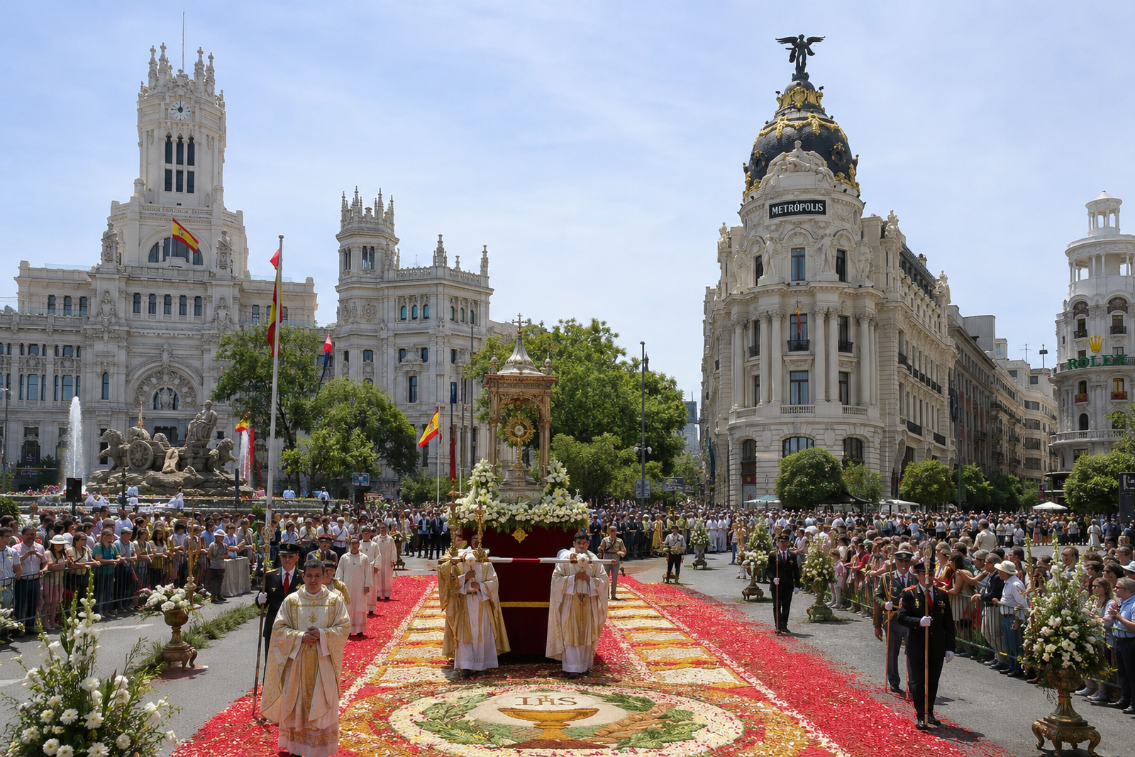 Recreación de la procesión del Corpus en Madrid
