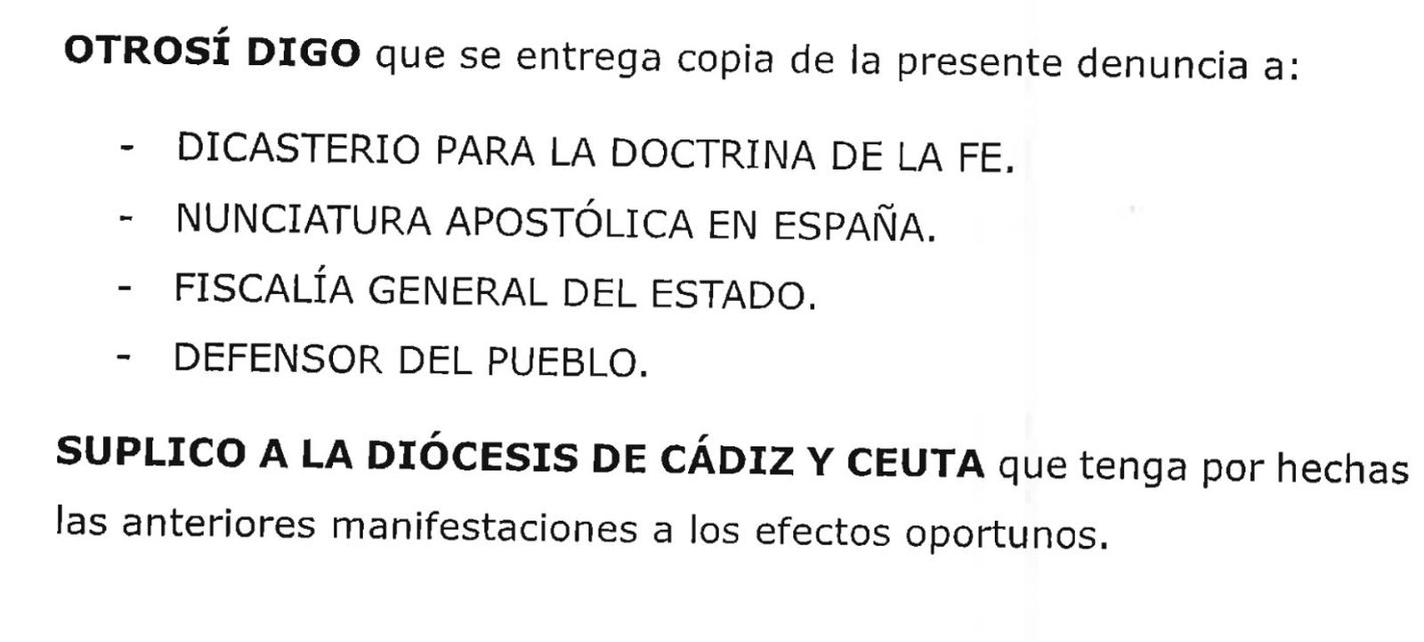 Denuncia contra Zornoza