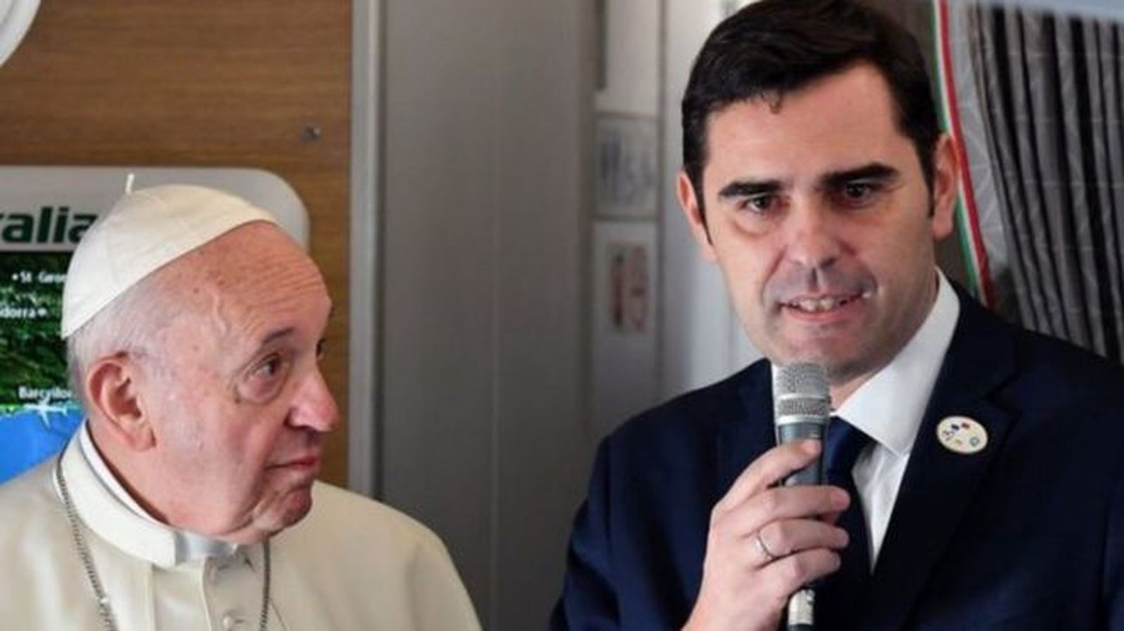 El Papa y Alessandro Gisotti