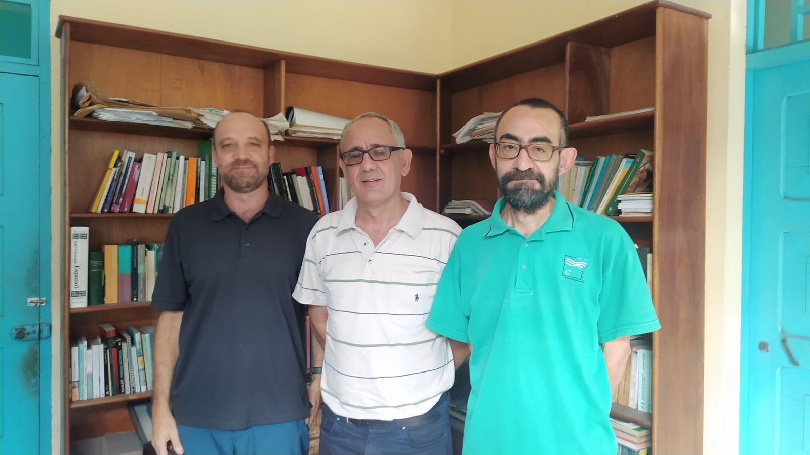 Caro, Cadenas y Berjón, de izquierda a derecha