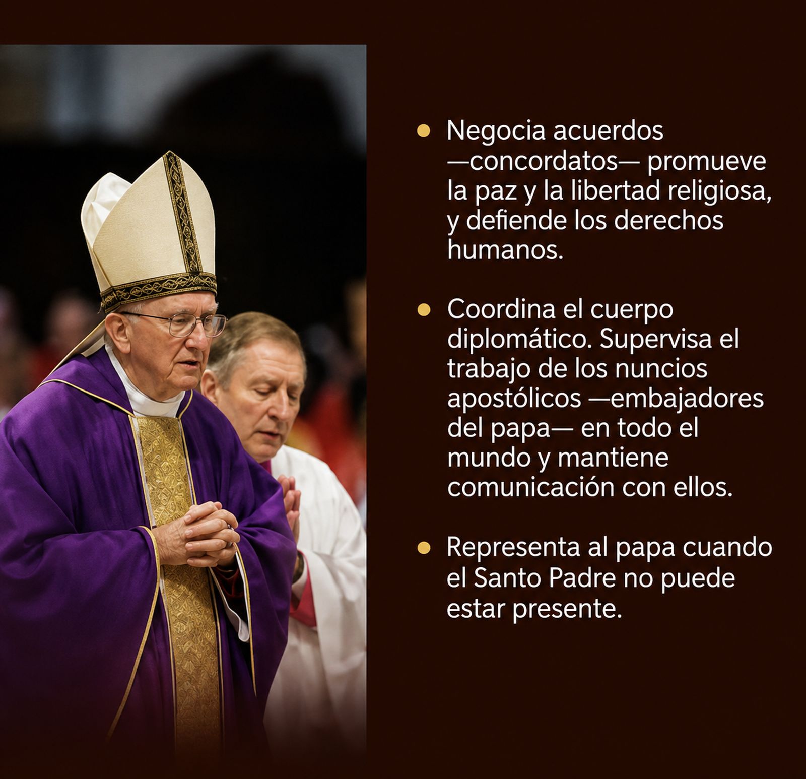 La diplomacia de la Santa Sede ocupa un lugar singular en la comunidad internacional