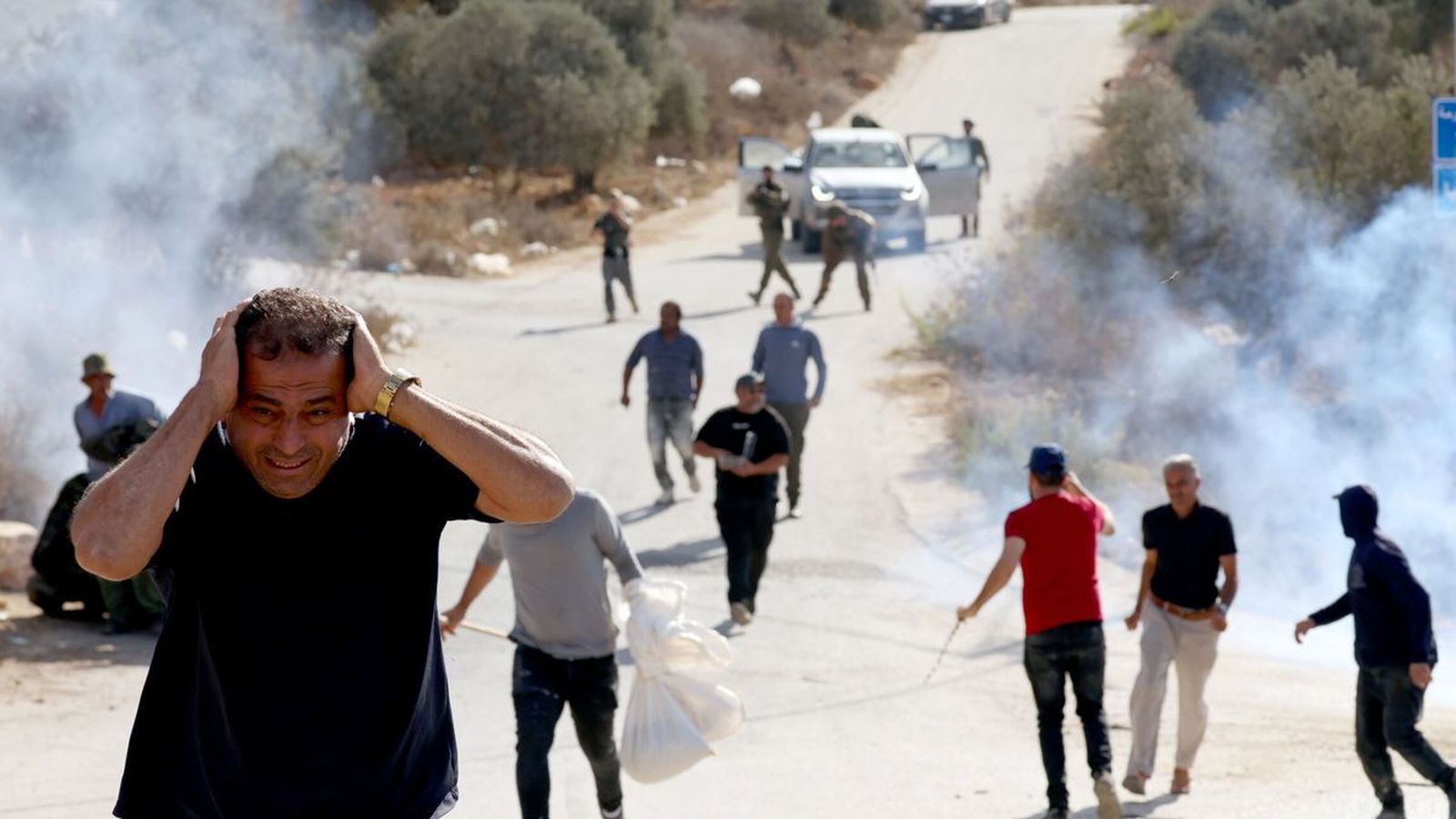 Otra incursión de colonos israelíes deja tres palestinos heridos en localidades de Cisjordania, cerca de Nablus, el 2 de octubre. 