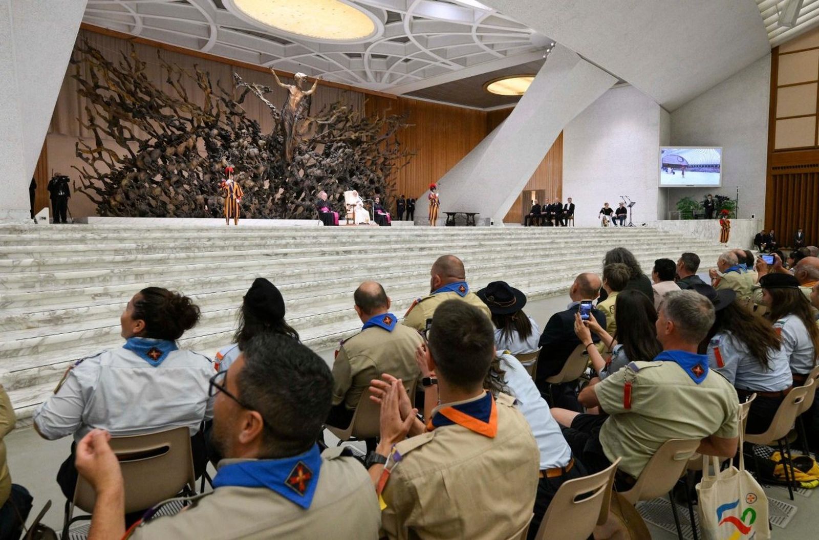 La audiencia del papa León XIV con los miembros de la Asociación Italiana de Guías y Scouts de Europa Católicos.