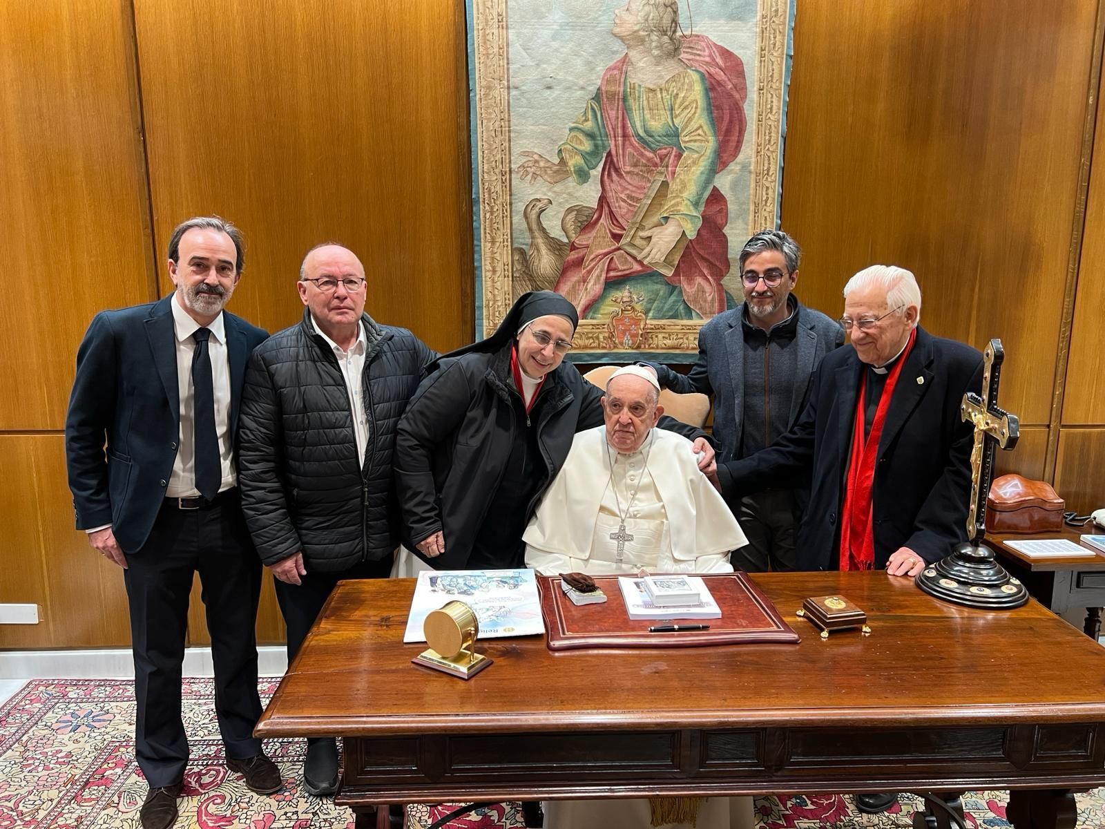 Francisco, con RD, sor Lucía y el padre Ángel