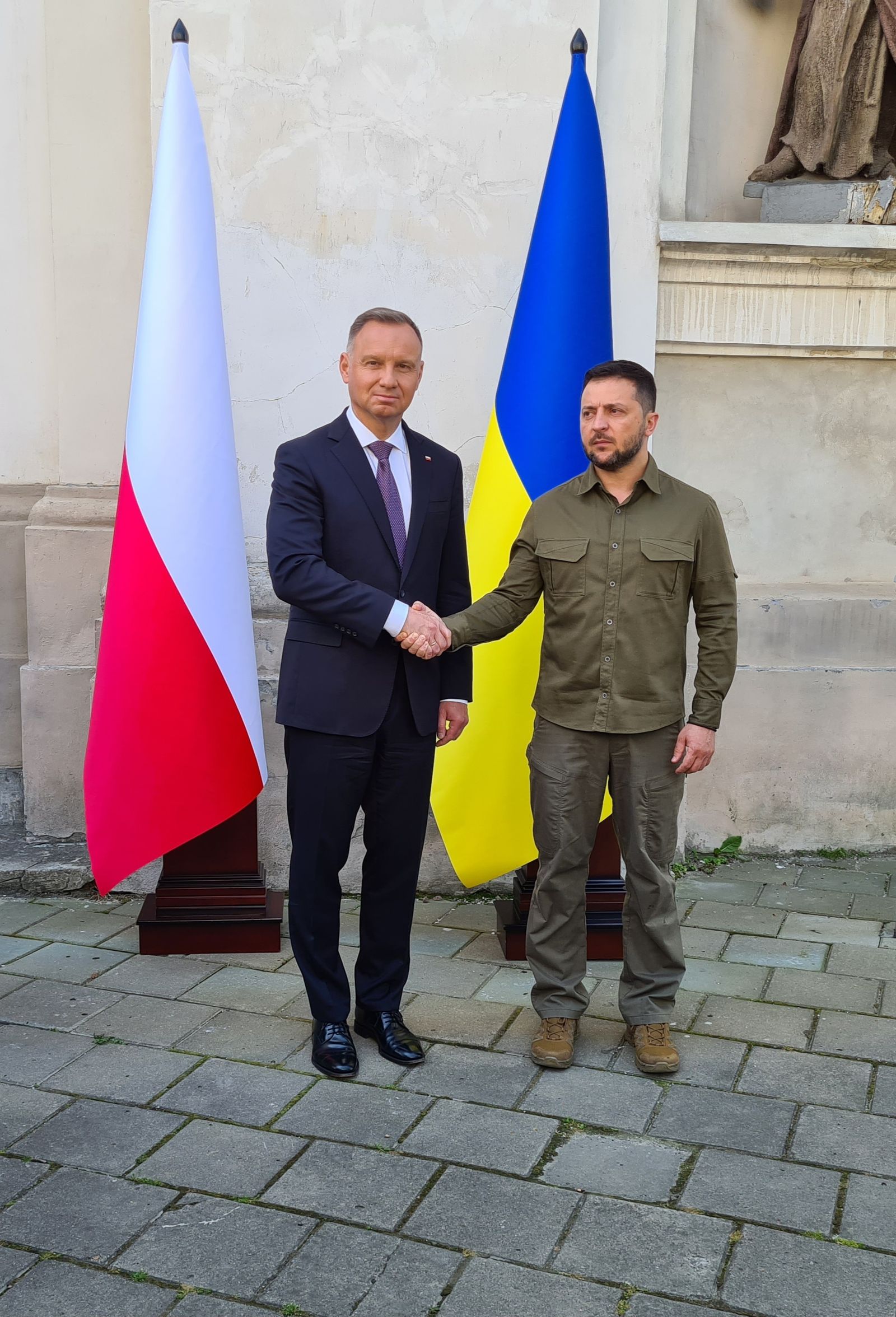 Los presidentes de Ucrania y Polonia