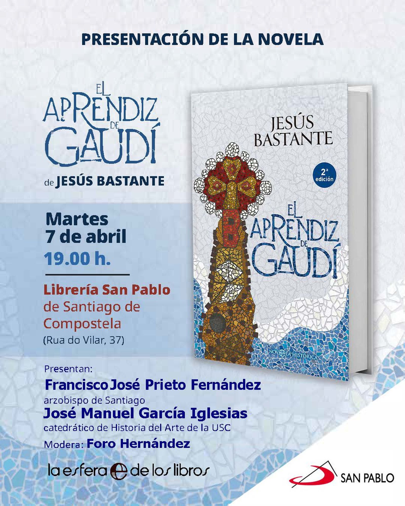 Presentación de El aprendiz de Gaudí en Compostela