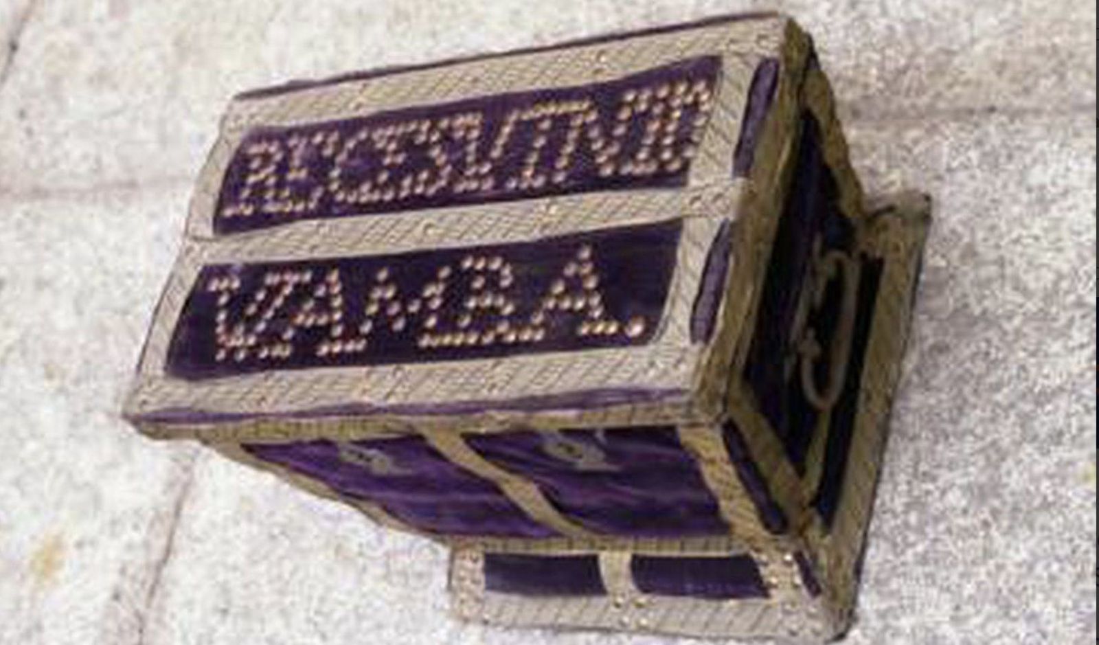 La 'cajita' donde reposan los restos de Wamba y Recesvinto