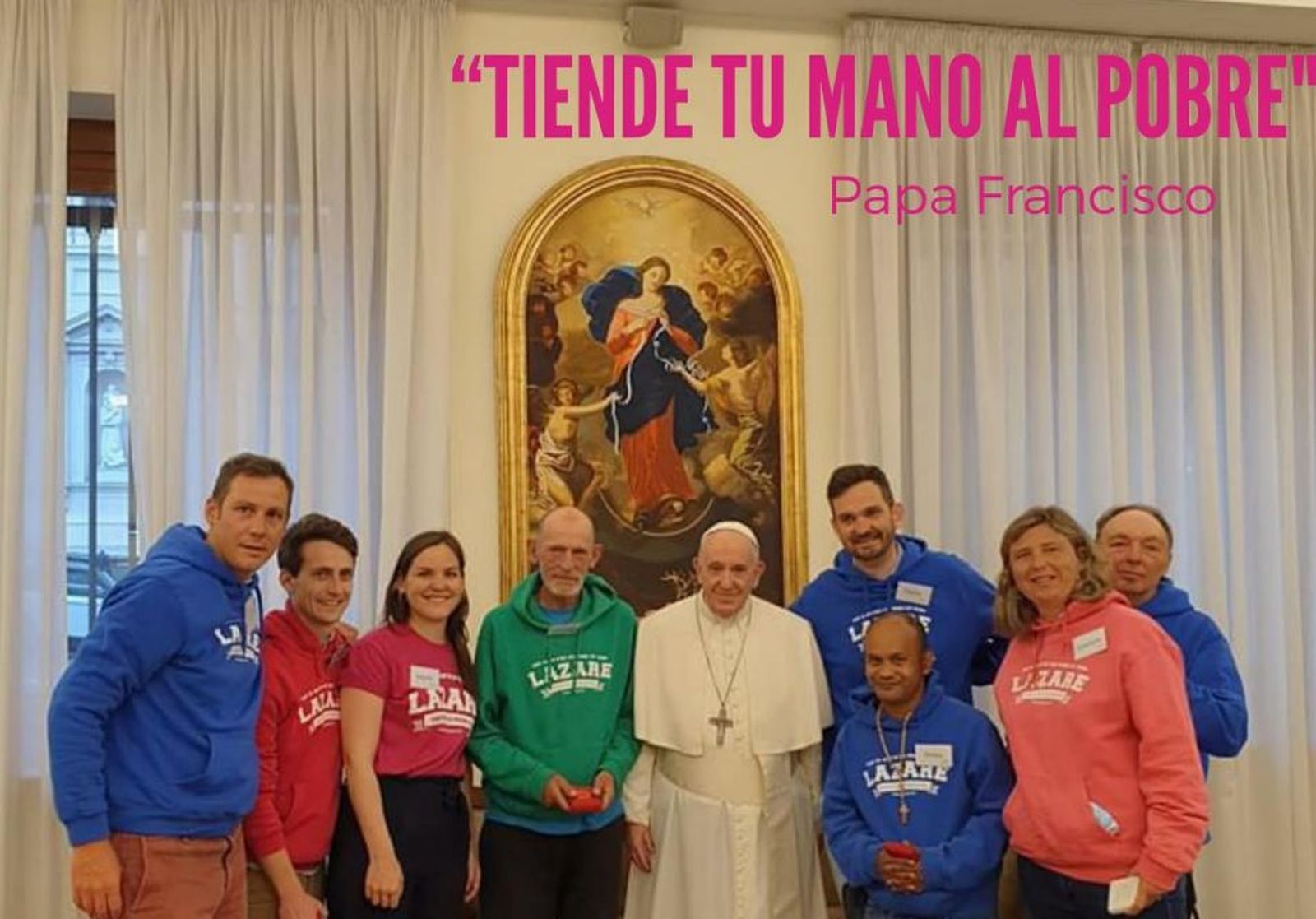 Lázaro España y el Papa Francisco