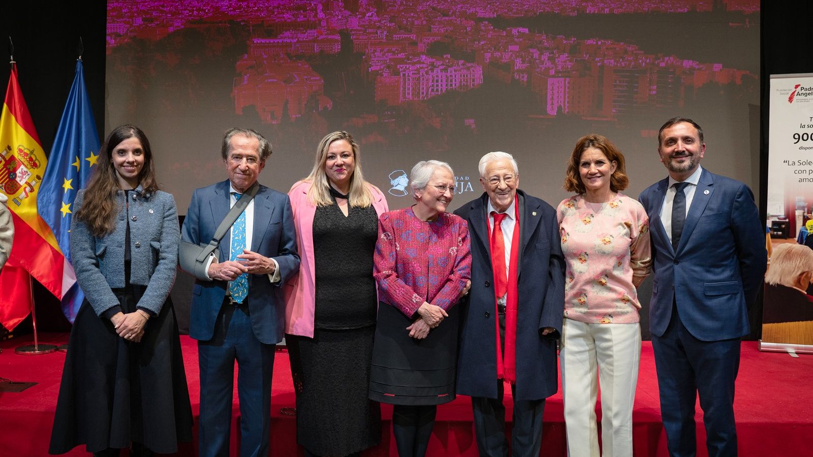 Responsables de la Fundación Social Padre Ángel y la Fundación Nebrija