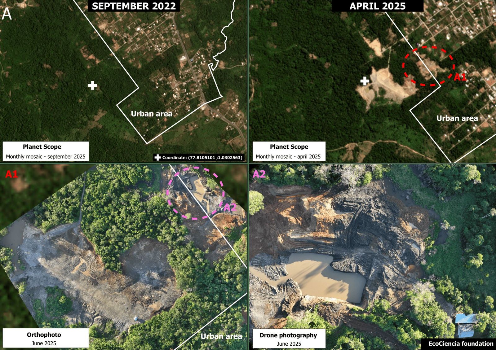 Una concesión minera se sobrepone a la zona urbana de Tena
