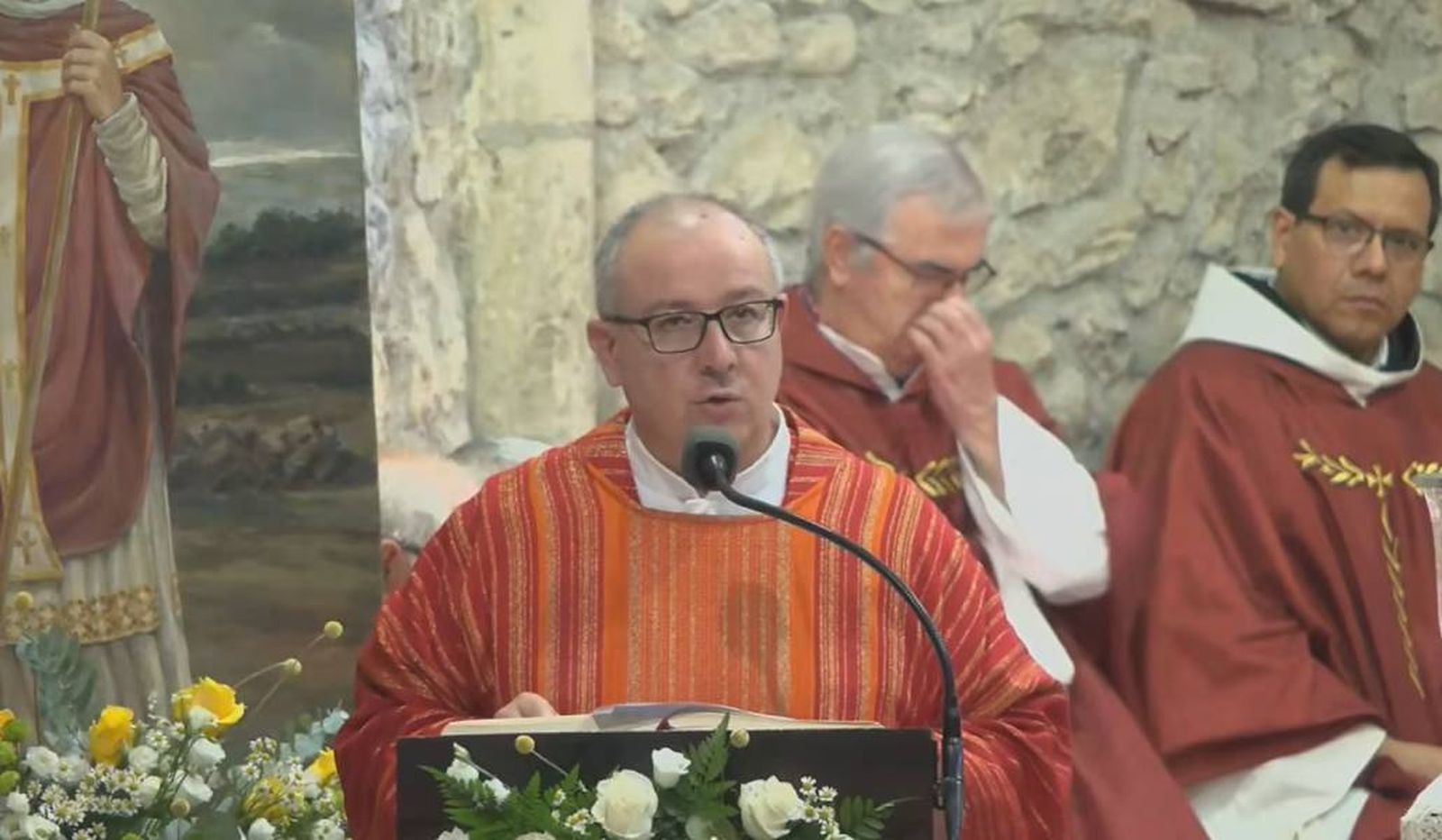 Padre Francesco Ielpo, custodio de Tierra Santa, durante su intervención