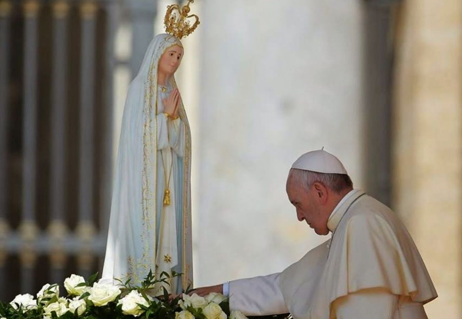Francisco y la Virgen de Fátima